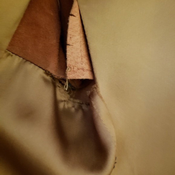 Vintage Cognac Suede Double-Breasted Coat - Picture 6 of 6